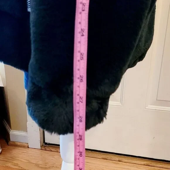 COPY - BEAUTIFUL FOREST GREEN FAUX FUR JACKET BY TRINA TURK